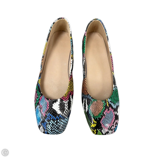 Shoes Flats By Clothes Mentor In Multi-colored, Size: 9