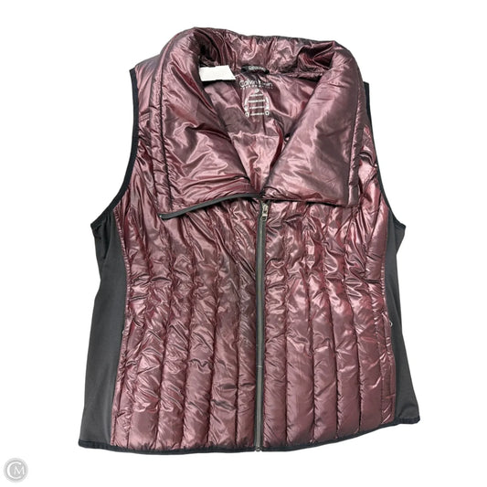 Vest Puffer & Quilted By Calvin Klein In Maroon, Size: 2x