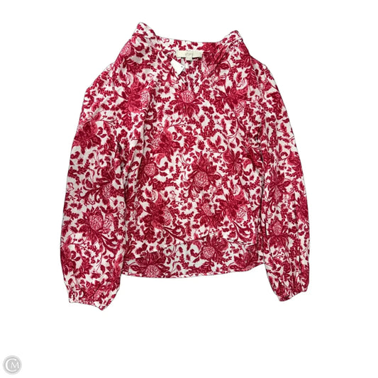 Top Long Sleeve By Loft In Floral Print, Size: Xs