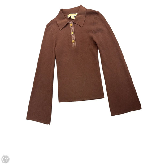 Top Long Sleeve By Michael By Michael Kors In Brown, Size: S
