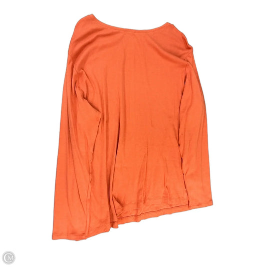 Top Long Sleeve Basic By Croft And Barrow In Orange, Size: 3x