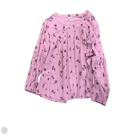 Top Long Sleeve By Sonoma In Purple, Size: 3x
