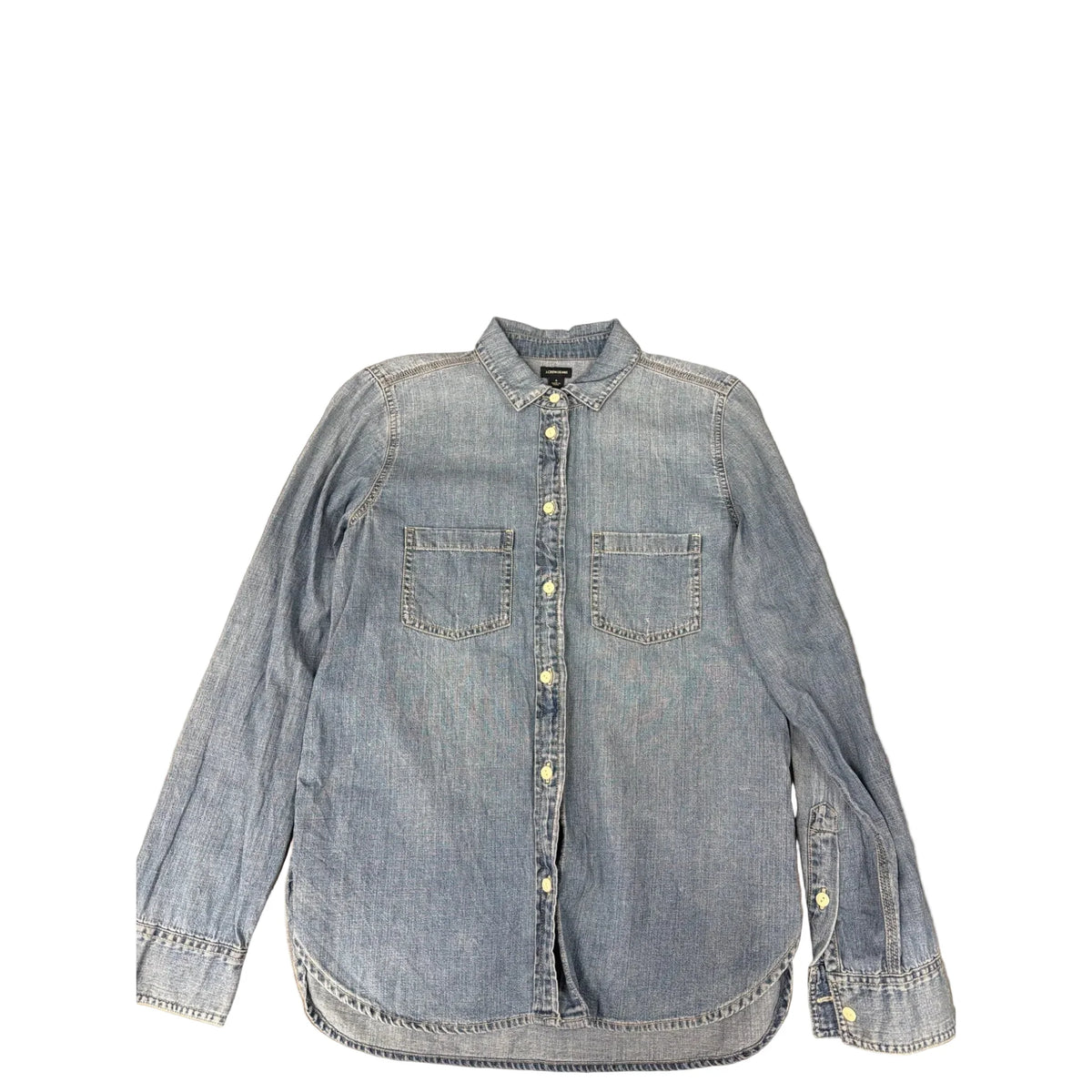 Top Long Sleeve By J. Crew In Blue Denim, Size: S