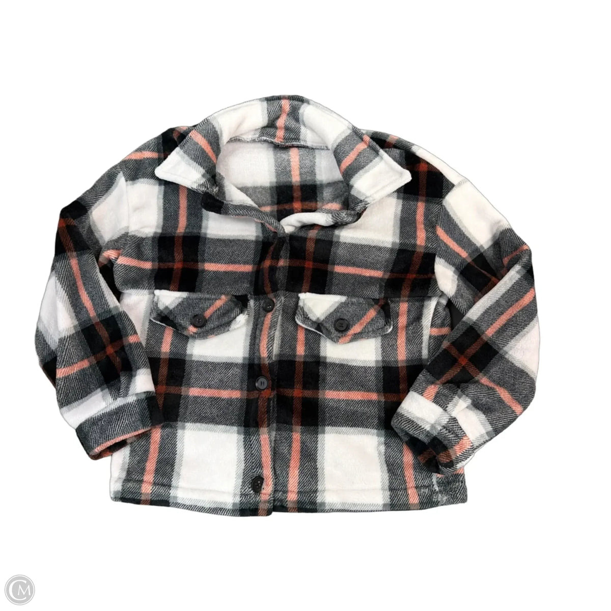 Jacket Shirt By Shein In Plaid Pattern, Size: M