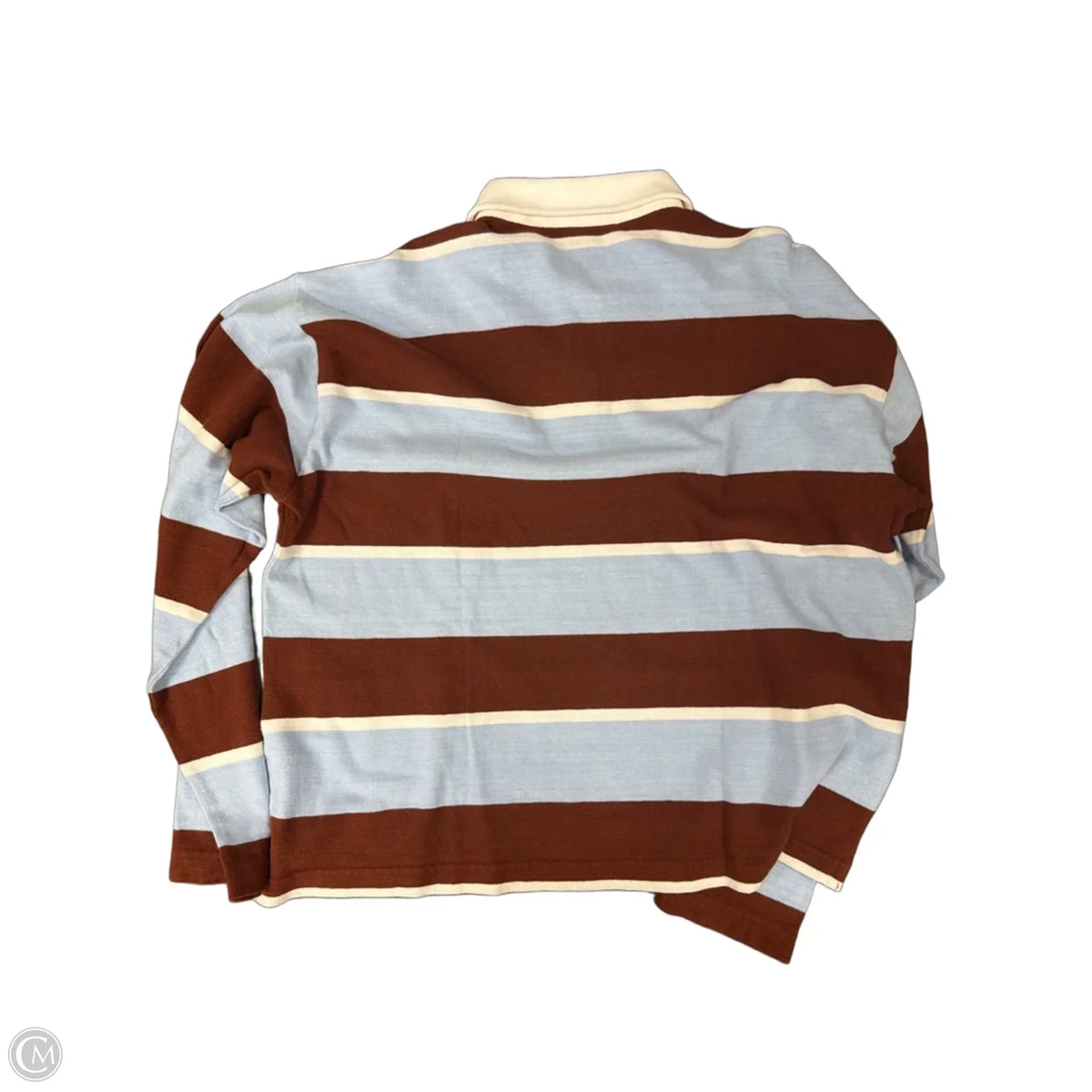 Top Long Sleeve By Loft In Striped Pattern, Size: L