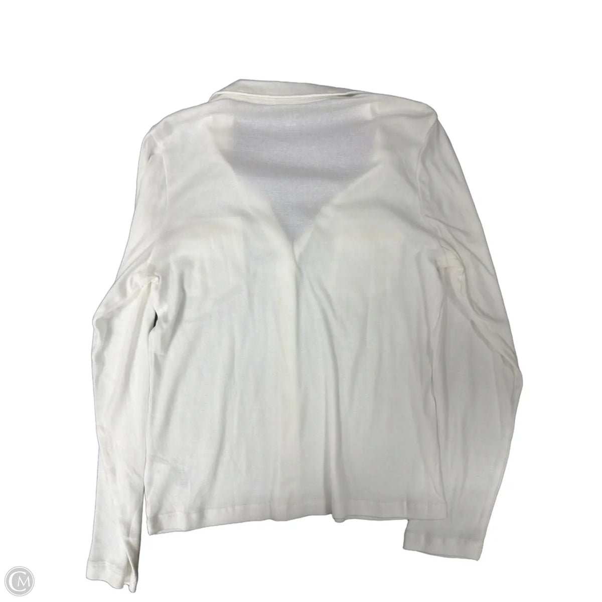 Top Long Sleeve By Gap In White, Size: L