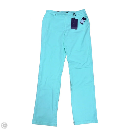 Jeans Straight By Gloria Vanderbilt In Green Denim, Size: 12