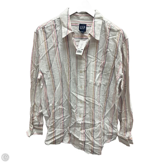 Top Long Sleeve By Gap In Striped Pattern, Size: M