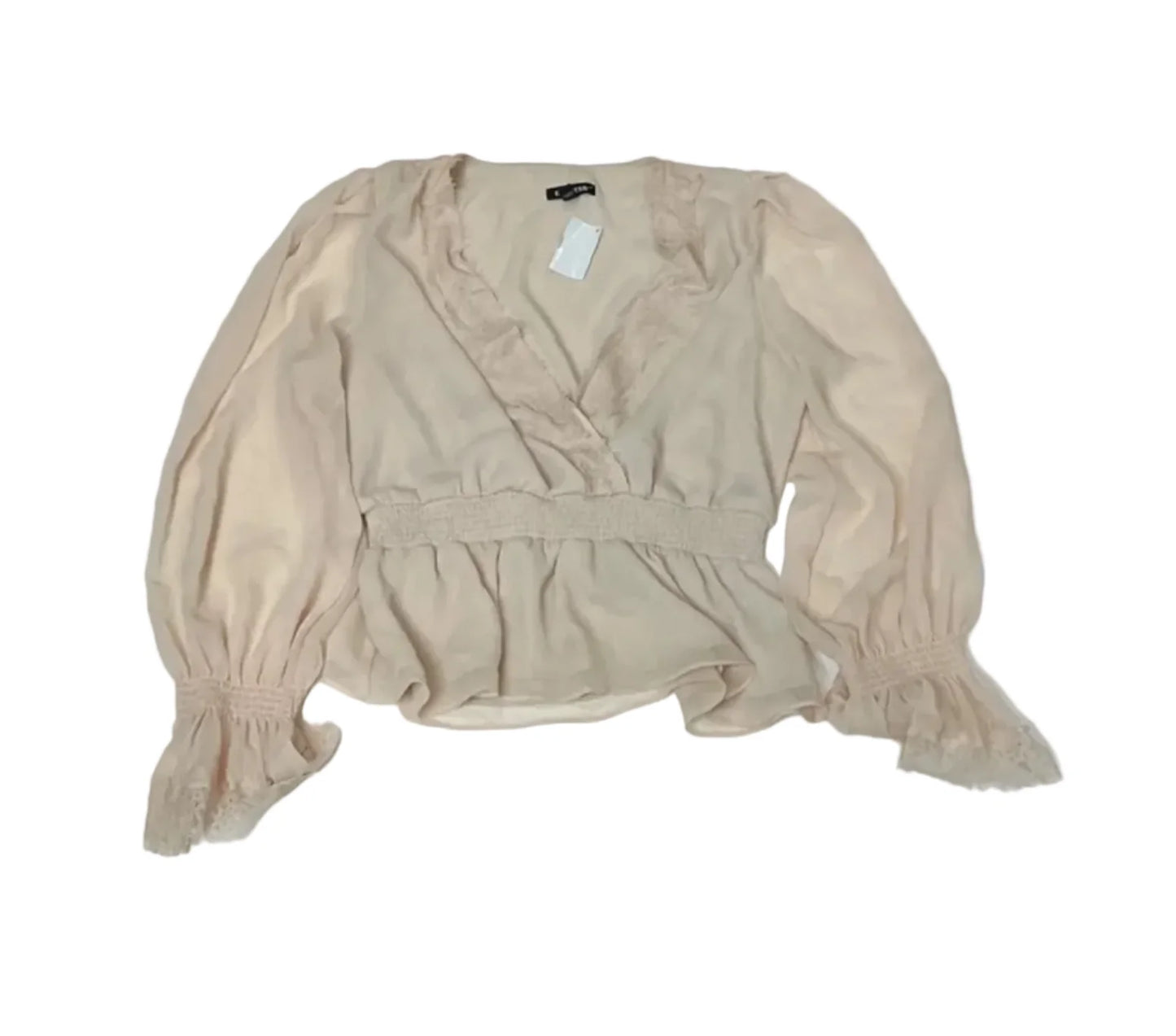 Top Long Sleeve By Express In Tan, Size: M