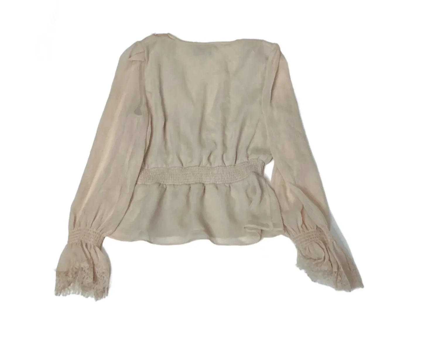 Top Long Sleeve By Express In Tan, Size: M