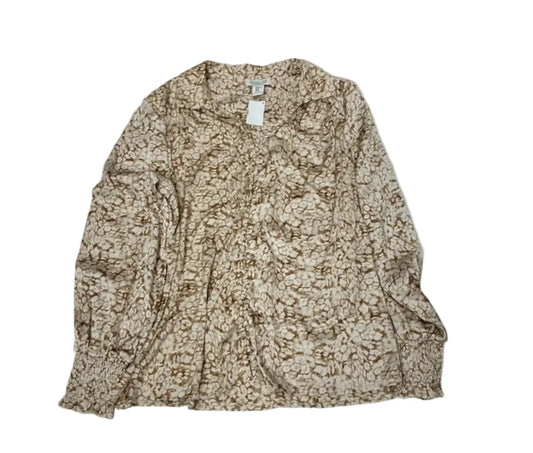 Top Long Sleeve By Rachel Zoe In Animal Print, Size: Xl