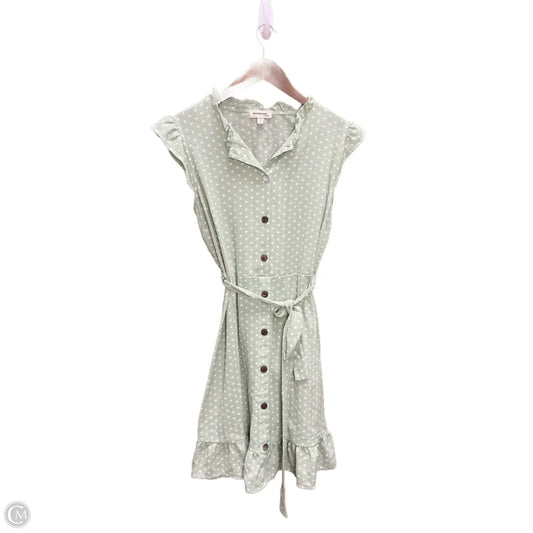 Dress Casual Midi By Monteau In Polkadot Pattern, Size: L