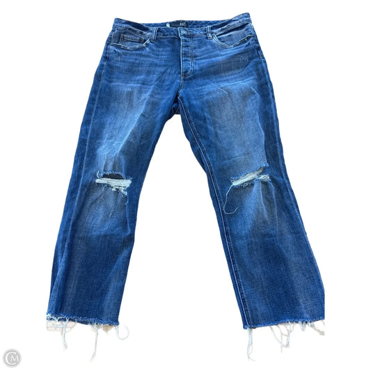Jeans Straight By Kut In Blue Denim, Size: 12