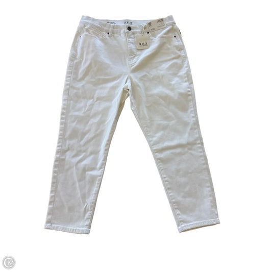 Jeans Skinny By Ana In White Denim, Size: 14