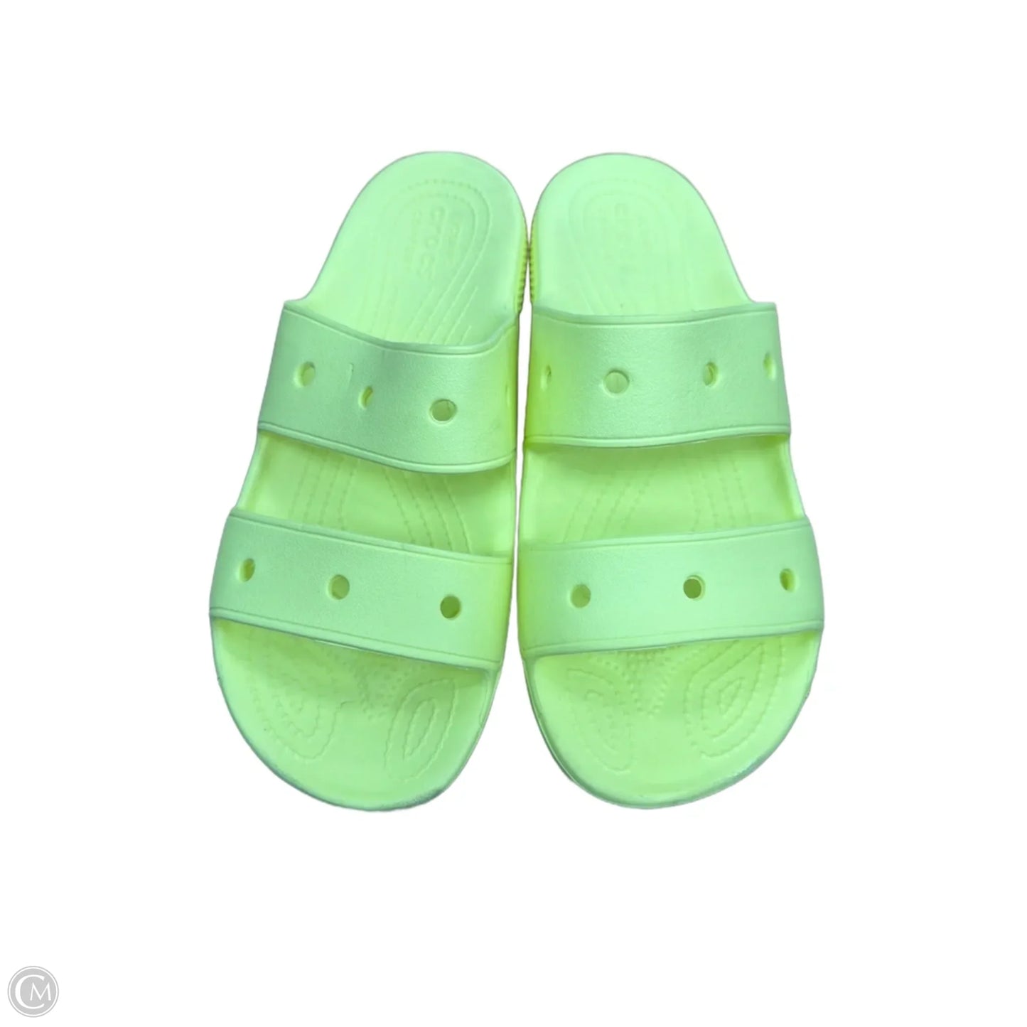Sandals Flats By Crocs In Yellow, Size: 8