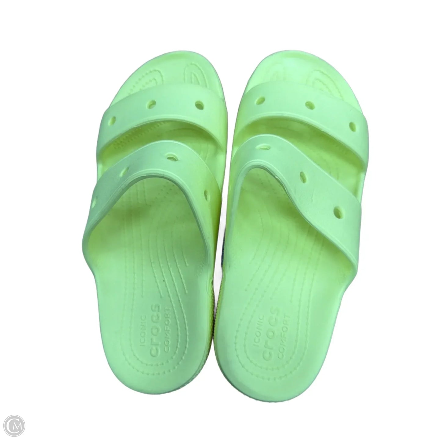 Sandals Flats By Crocs In Yellow, Size: 8