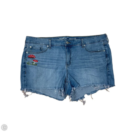 Shorts By Torrid In Blue Denim, Size: 20 small spot