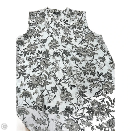 Top Sleeveless By Jones New York In Floral Print, Size: L