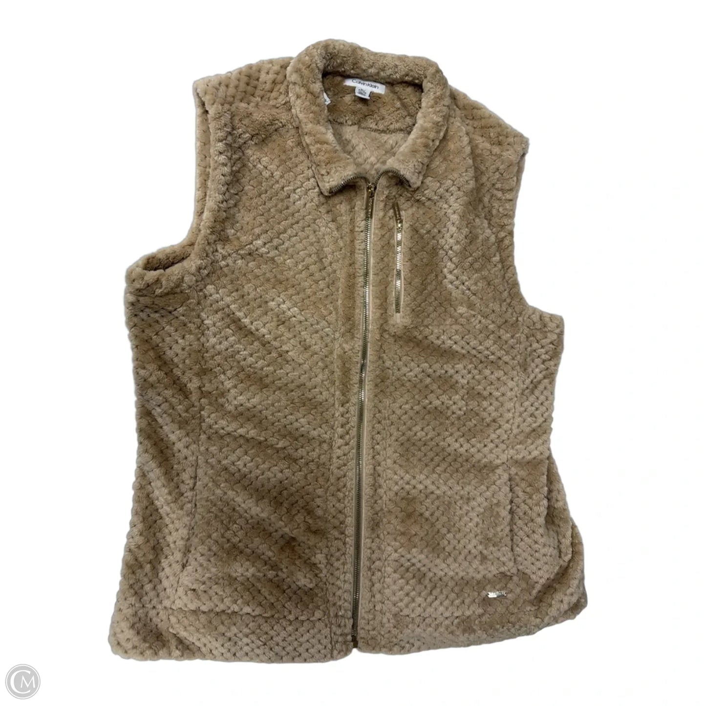 Vest Fleece By Calvin Klein In Brown, Size: Xl