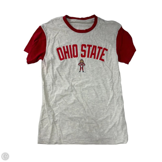 Top Short Sleeve By pro edge In Grey & Red, Size: M