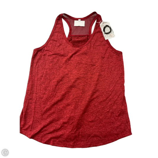 Athletic Tank Top By Clothes Mentor In Red, Size: L