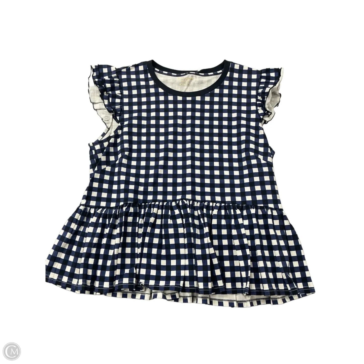 Top Sleeveless Designer By Kate Spade In Checkered Pattern, Size: Xl