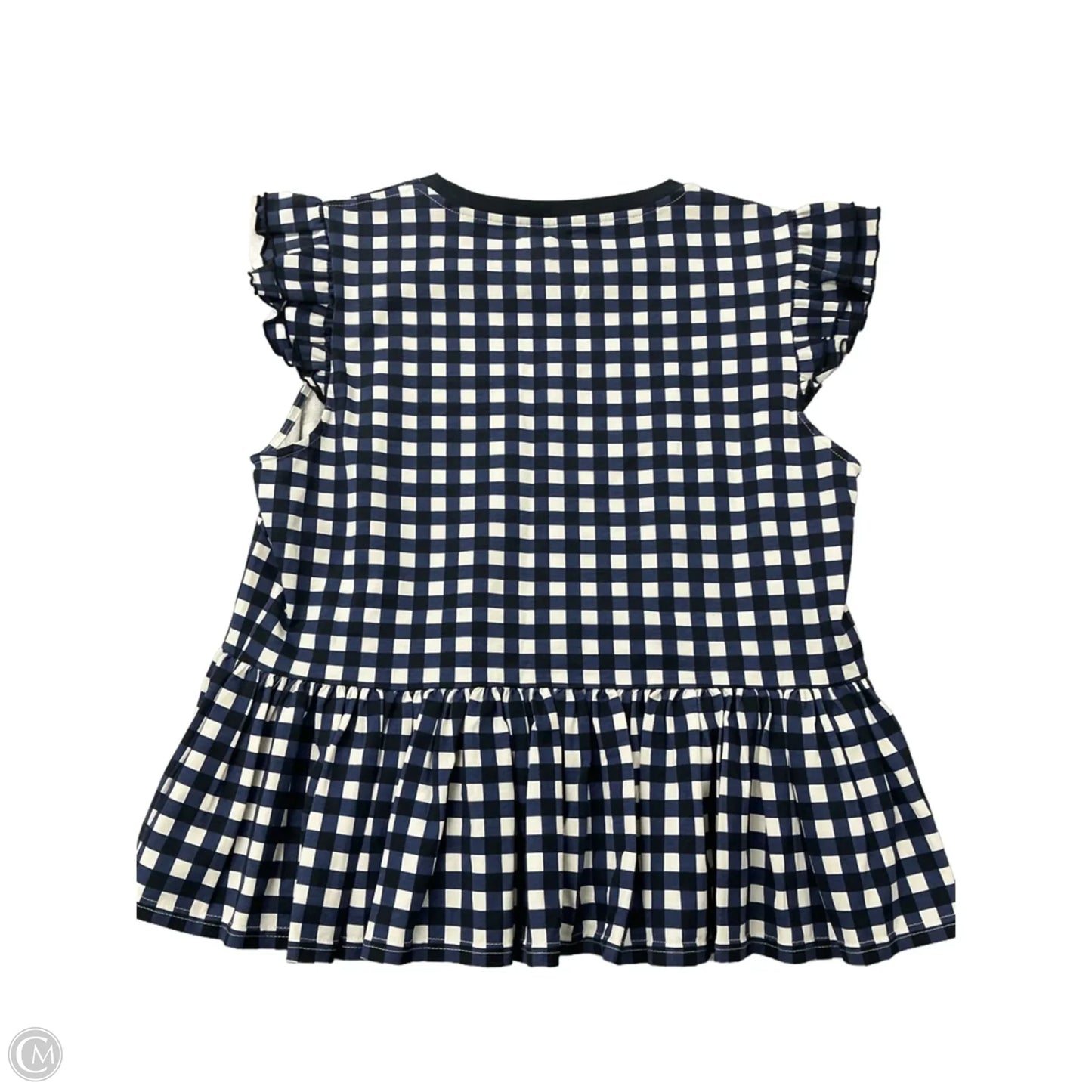 Top Sleeveless Designer By Kate Spade In Checkered Pattern, Size: Xl
