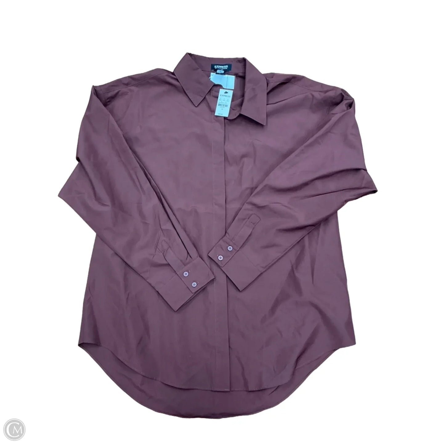 Top Long Sleeve By Express In Brown, Size: M