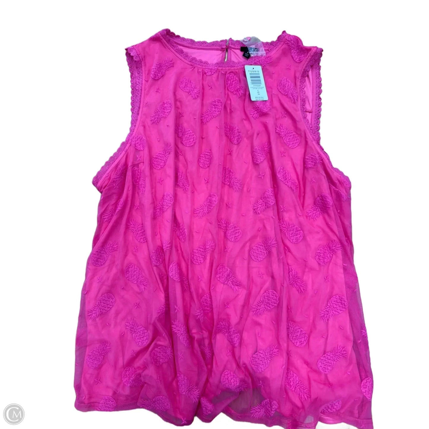 Top Sleeveless By Torrid In Pink, Size: 4x