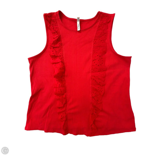 Top Sleeveless By Clothes Mentor In Red, Size: 4