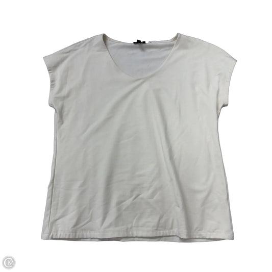 Top Short Sleeve By Talbots In Cream, Size: L