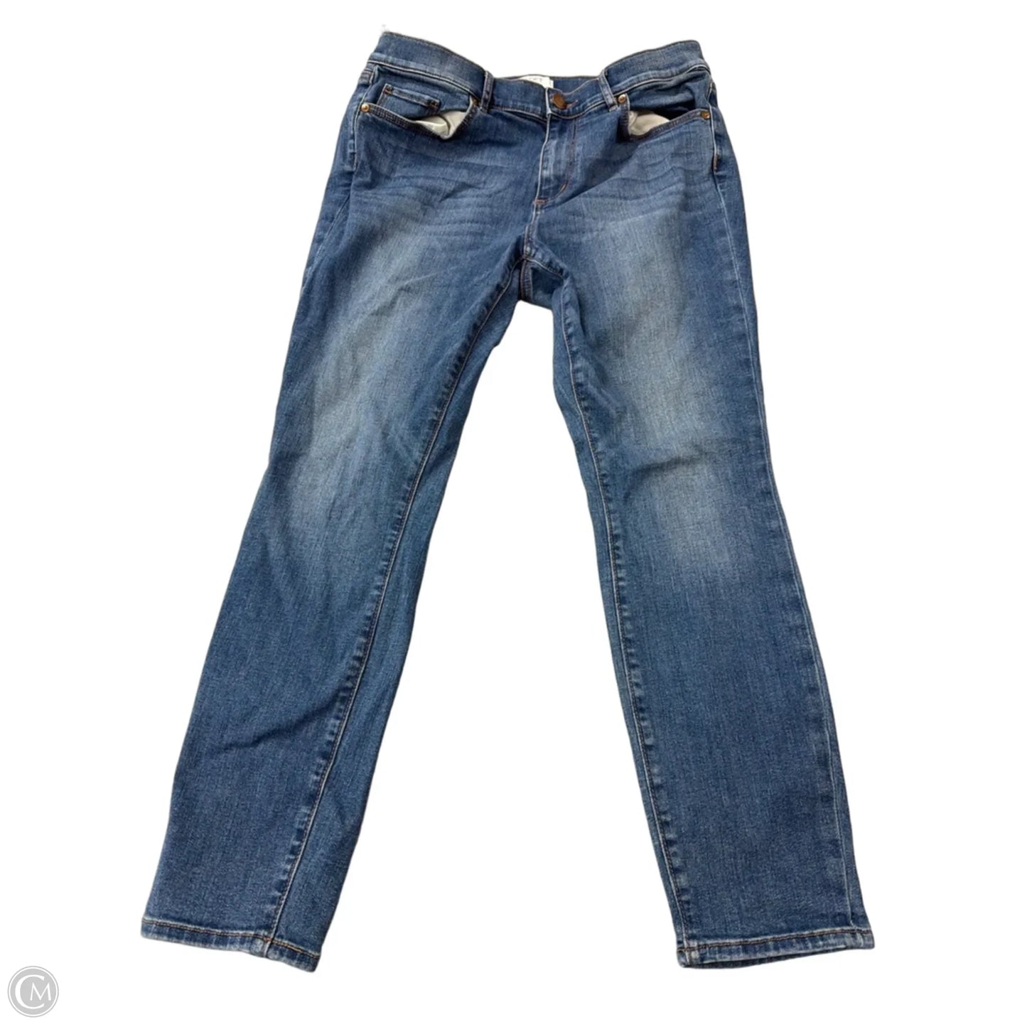 Jeans Straight By Loft In Blue Denim, Size: 12