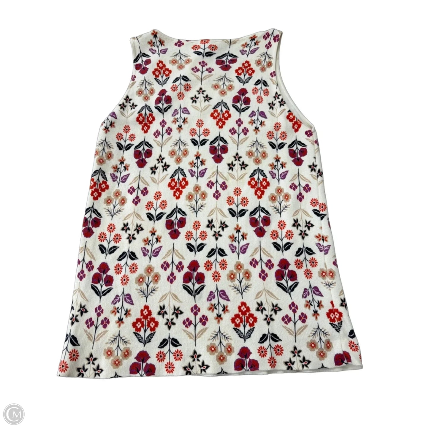 Top Sleeveless By Ann Taylor In Floral Print, Size: L