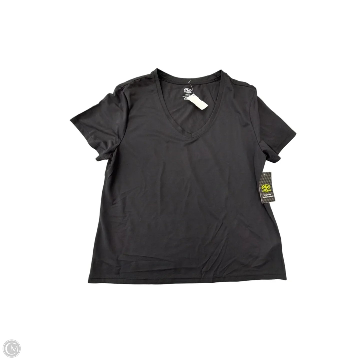 Athletic Top Short Sleeve By Athletic Works In Black, Size: L