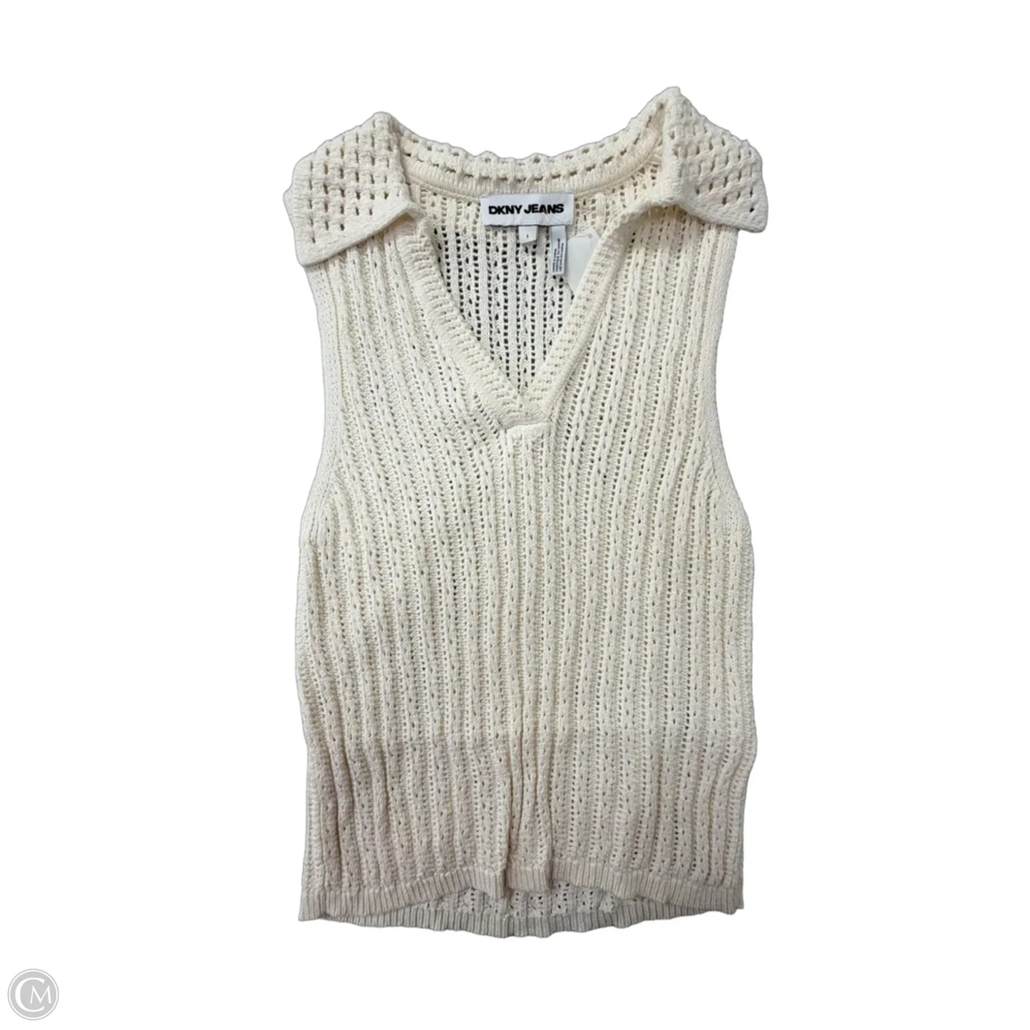 Top Sleeveless By Dkny In White, Size: S