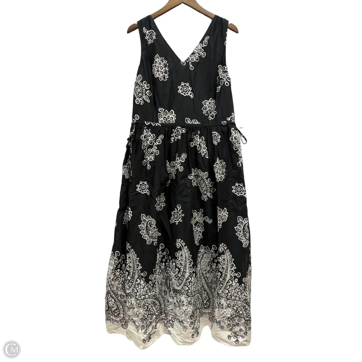 Dress Casual Maxi By Talbots In Black & White, Size: Xl