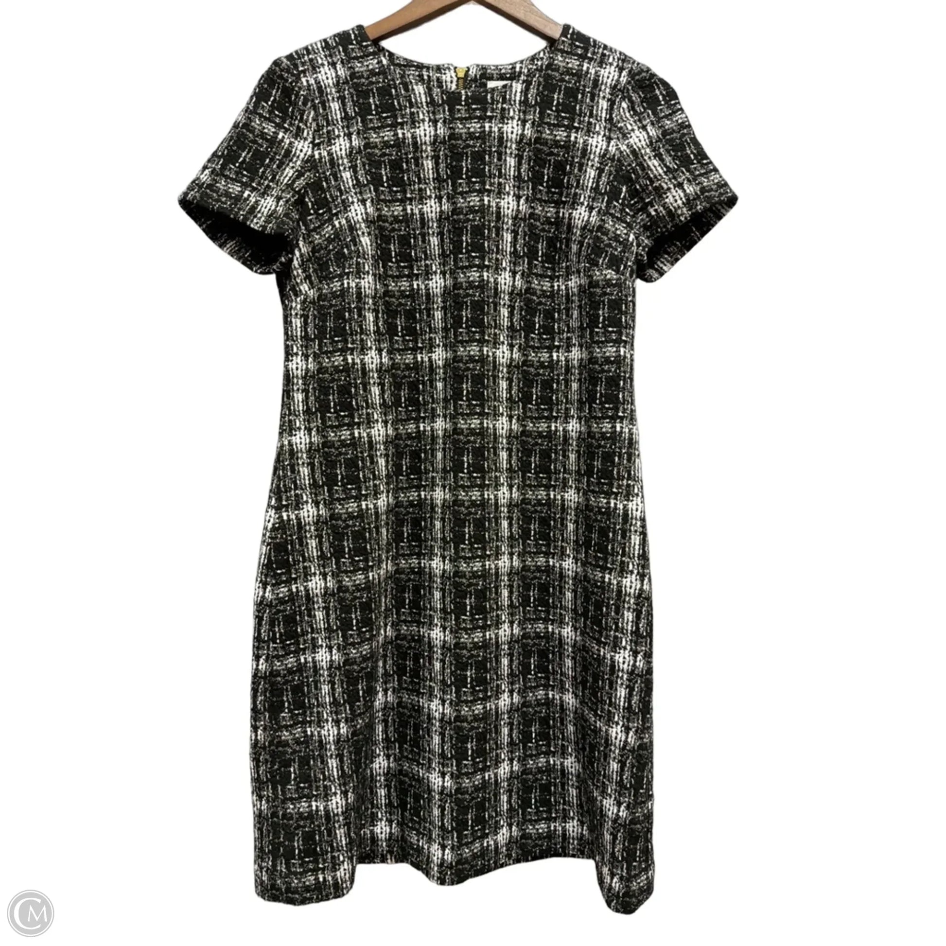 calvin klein black work dress Women's Shift W/Gold Hardware, Black, 2 at Amazon Women's Clothing store Calvin Klein arched embroidery on the chest Womens Calvin Klein Black Heavy