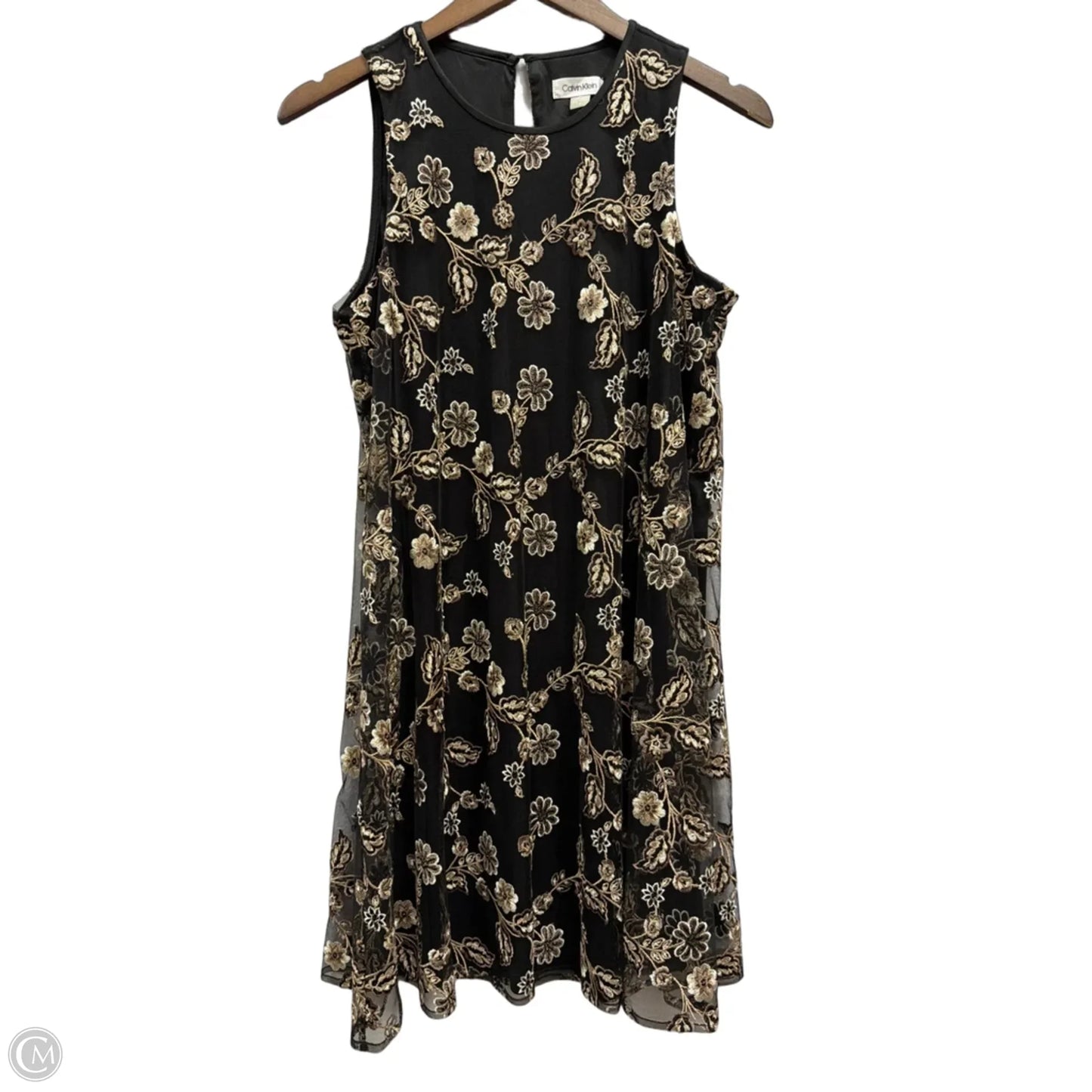 Dress Party Midi By Calvin Klein In Floral Print, Size: 8