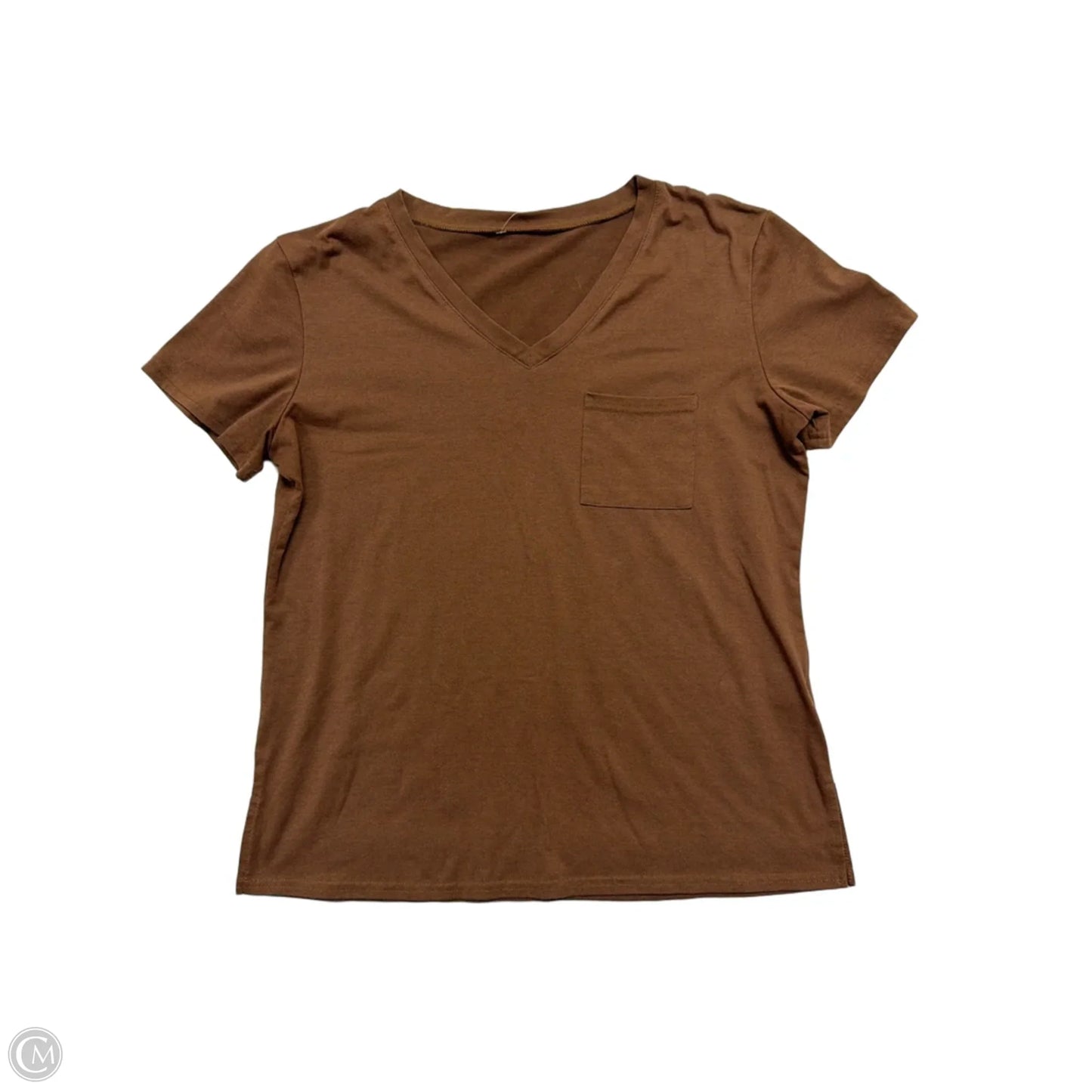 Top Short Sleeve By Clothes Mentor In Brown, Size: L