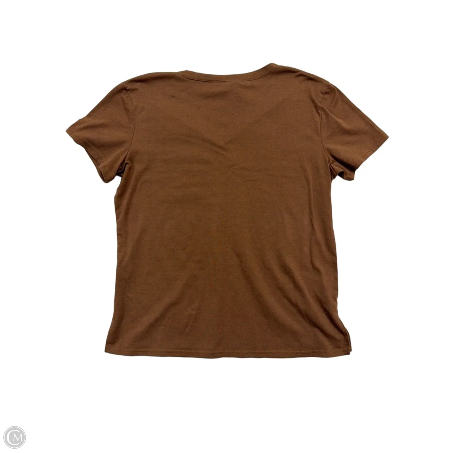 Top Short Sleeve By Clothes Mentor In Brown, Size: L