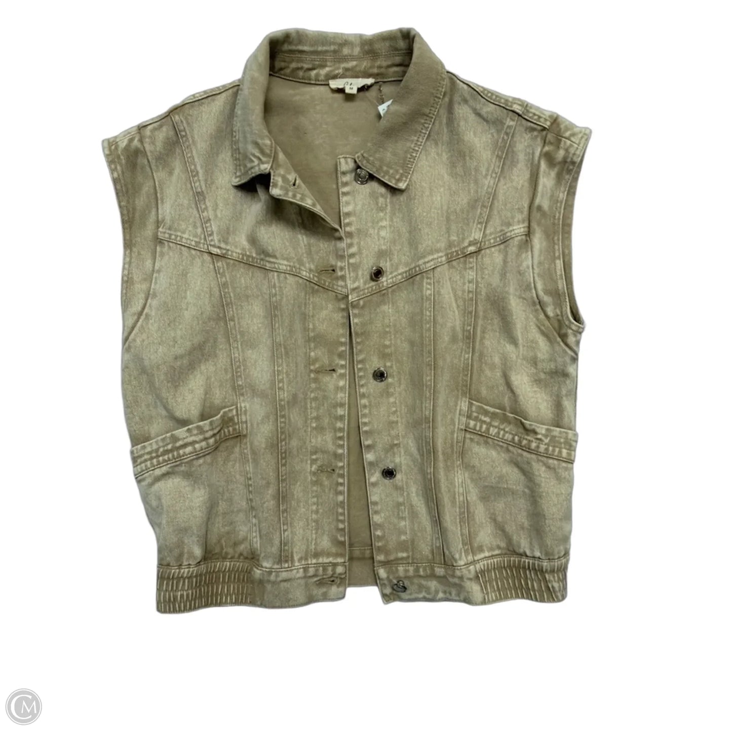 Vest Other By Elan In Brown Denim, Size: M