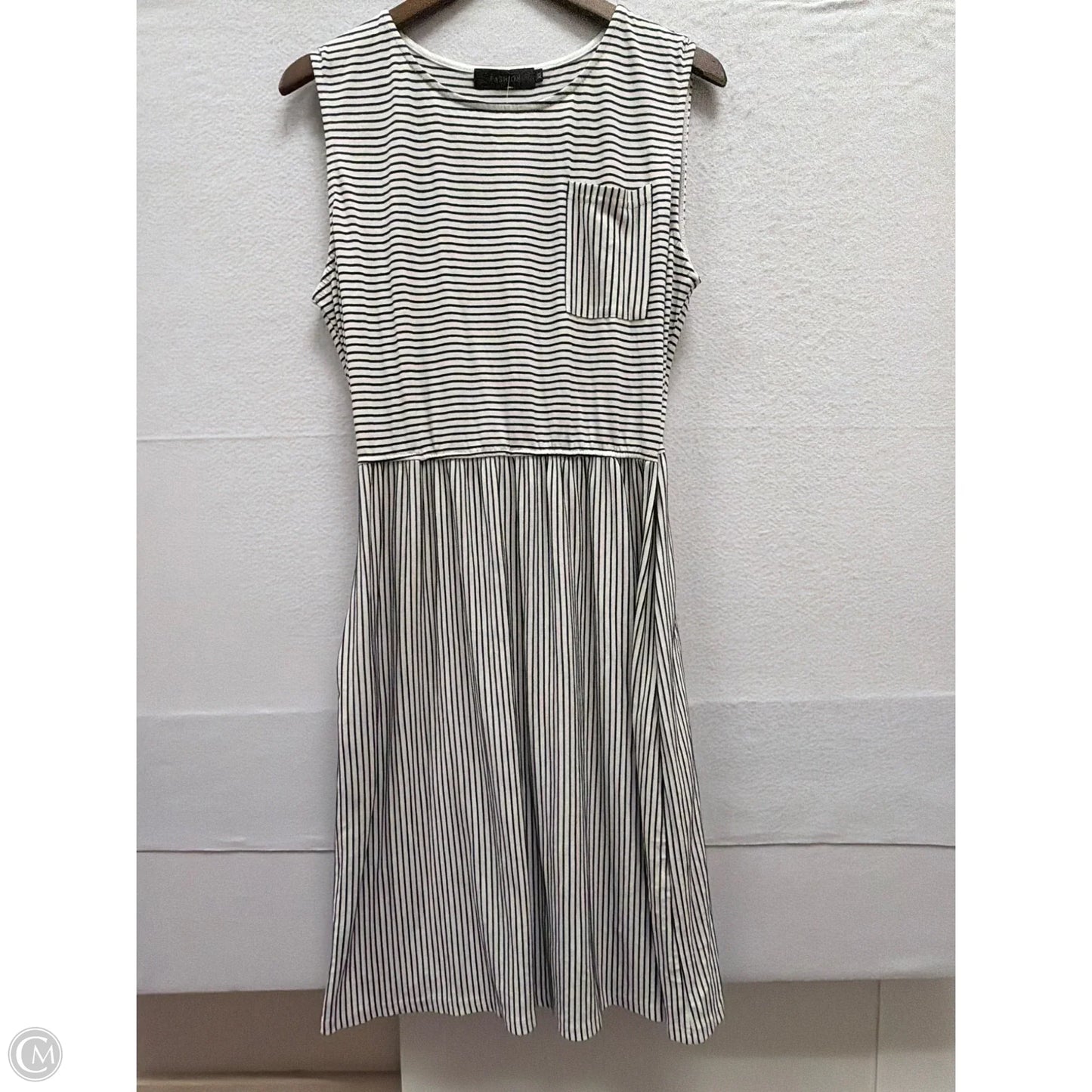 Dress Casual Midi By Clothes Mentor In Striped Pattern, Size: Xl