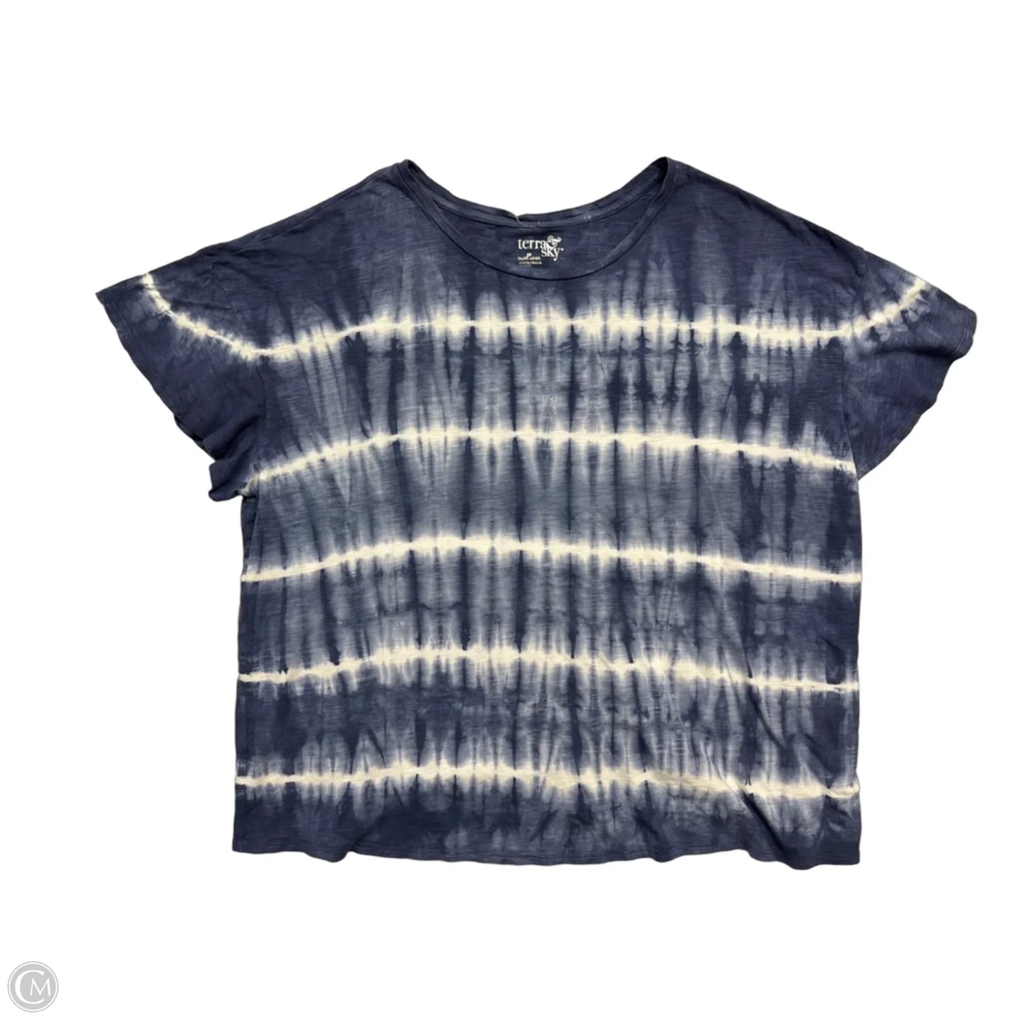 Top Short Sleeve By Terra & Sky In Tie Dye Print, Size: 3x