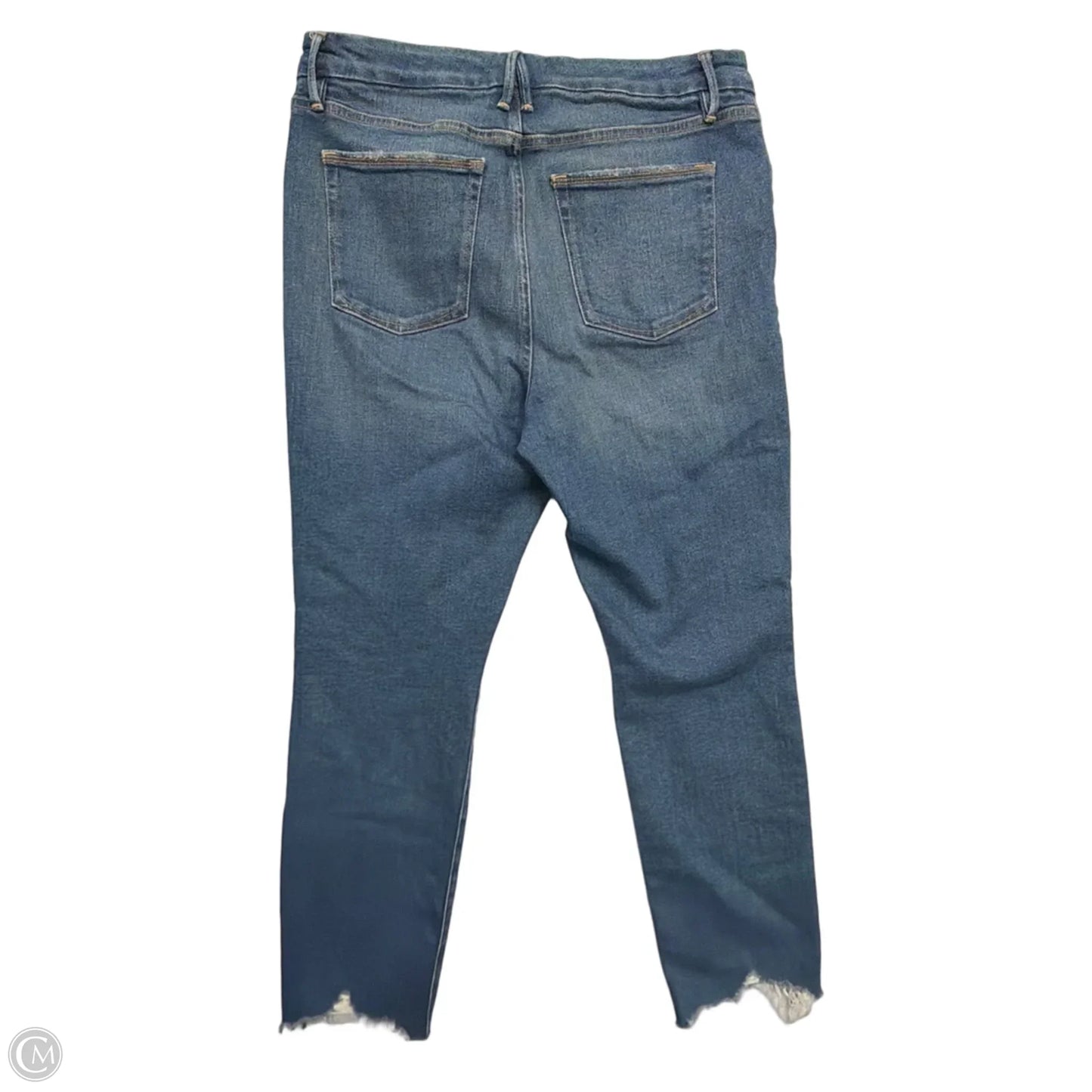Jeans Straight By Good American In Blue Denim, Size: 14