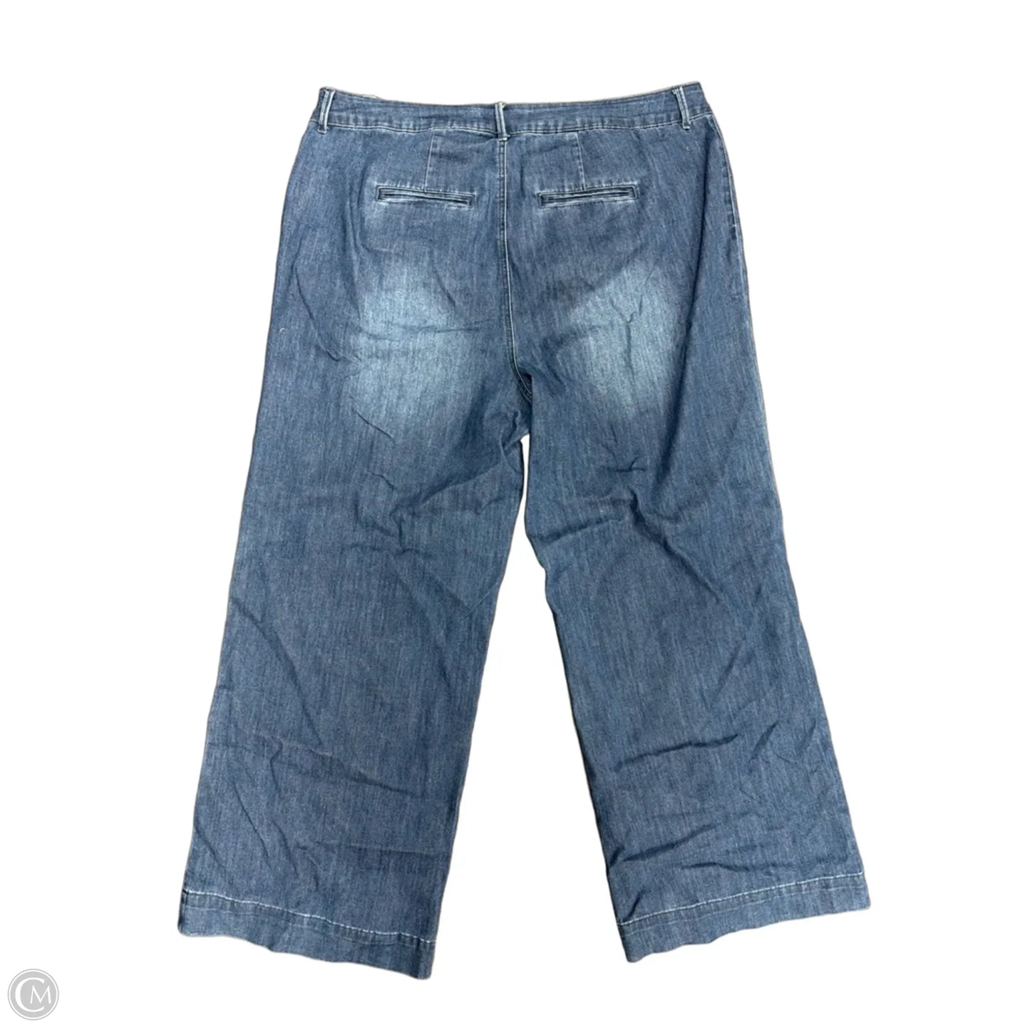 Jeans Wide Leg By Indigo Thread In Blue Denim, Size: 22