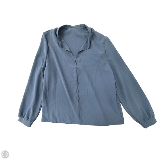 Top Long Sleeve By Shein In Blue, Size: L