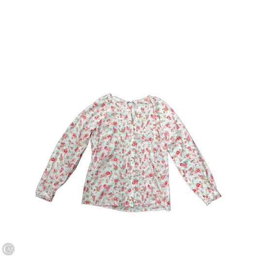 Top Long Sleeve By Talbots In Floral Print, Size: Xs