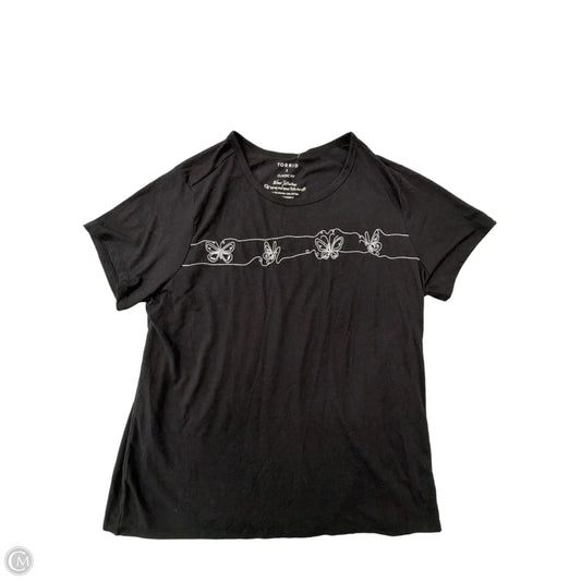 Top Short Sleeve By Torrid In Black, Size: 2x