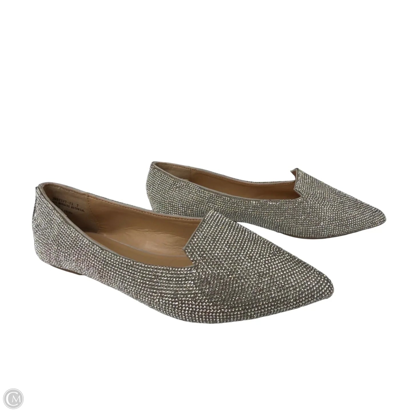 Shoes Flats By Bamboo In Silver, Size: 7