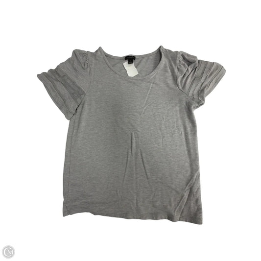 Top Short Sleeve By Ann Taylor In Grey, Size: S